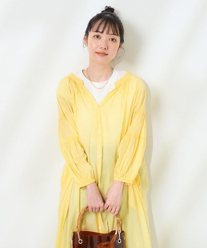 印度色染加工連衣裙