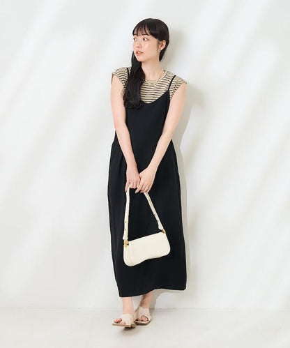【套裝商品】亞麻粘膠 女士吊帶連衣裙 內搭套裝