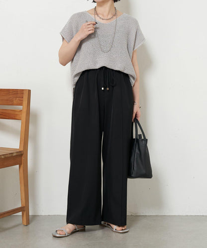 法式寬袖網眼針織衫