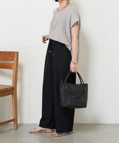 法式寬袖網眼針織衫