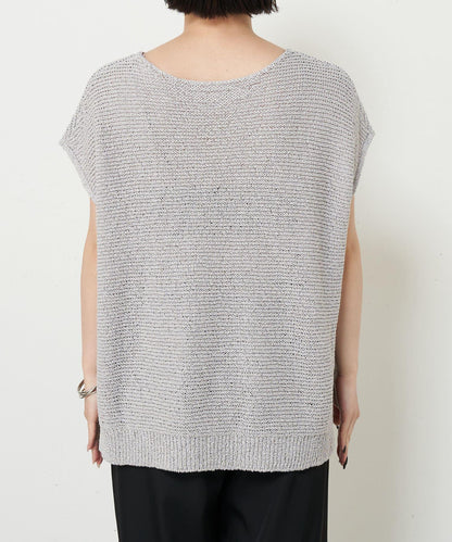 法式寬袖網眼針織衫