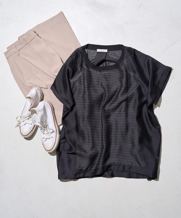 法式短袖透視T恤 長袖襯衫