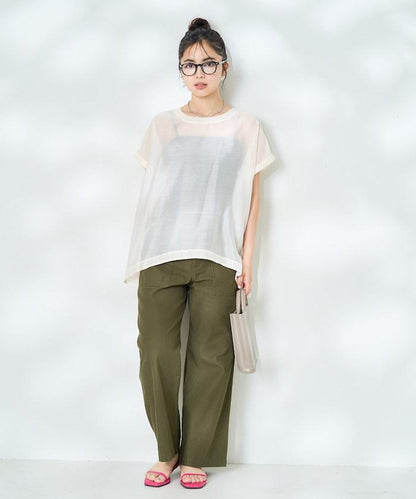 法式短袖透視T恤 長袖襯衫