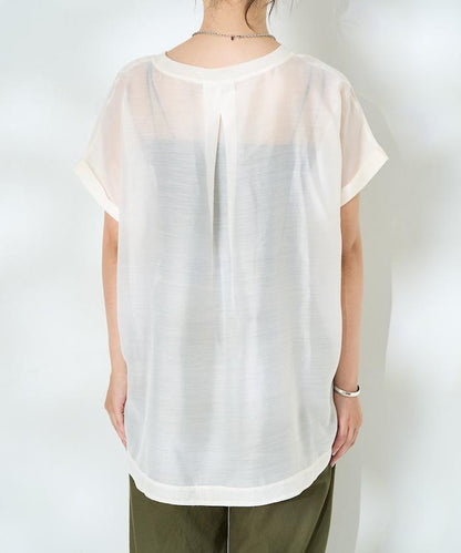 法式短袖透視T恤 長袖襯衫