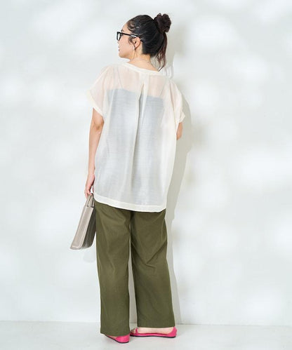 法式短袖透視T恤 長袖襯衫