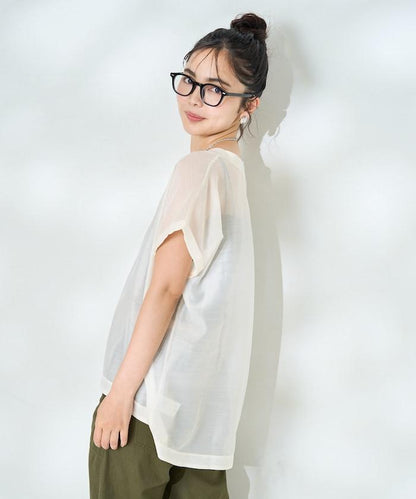 法式短袖透視T恤 長袖襯衫