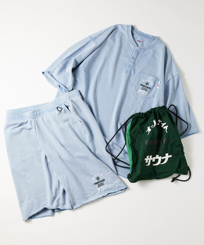 聯名 全夜桑拿 粉末加工裡毛套裝 揹包附帶