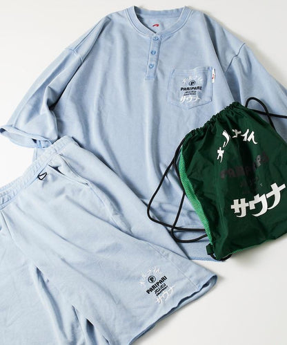 聯名 全夜桑拿 粉末加工裡毛套裝 揹包附帶