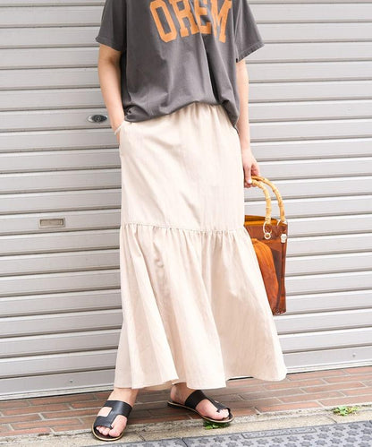 <接觸冷感> 夏季冰感 褶邊裙