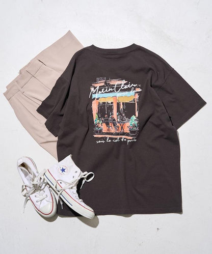 城市風景印花T恤