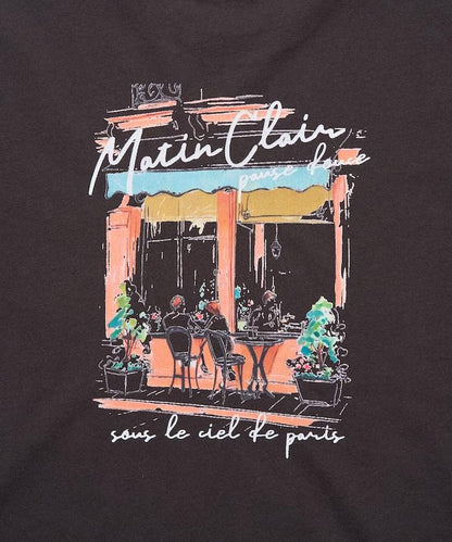 城市風景印花T恤