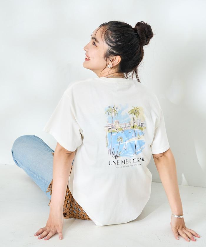 城市風景印花T恤