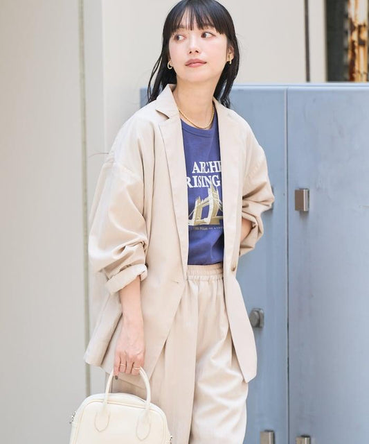 <接觸冷感/可機洗> 夏季涼爽 襯衫夾克＜可搭配套裝＞