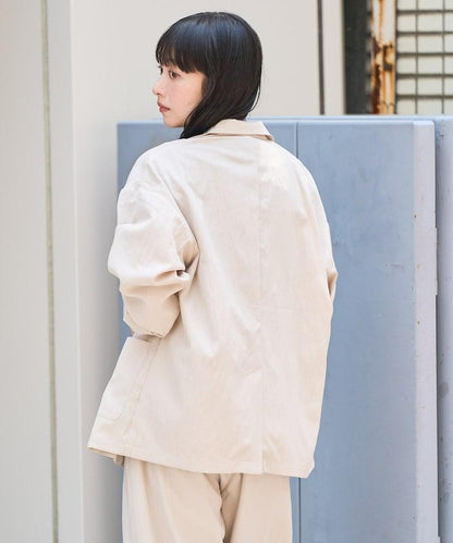 <接觸冷感/可機洗> 夏季涼爽 襯衫夾克＜可搭配套裝＞