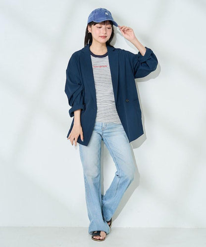 <接觸冷感/可機洗> 夏季涼爽 襯衫夾克＜可搭配套裝＞