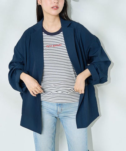 <接觸冷感/可機洗> 夏季涼爽 襯衫夾克＜可搭配套裝＞