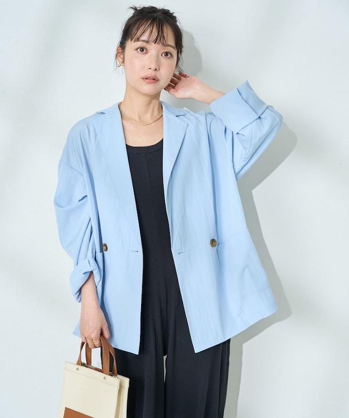 <接觸冷感/可機洗> 夏季涼爽 襯衫夾克＜可搭配套裝＞