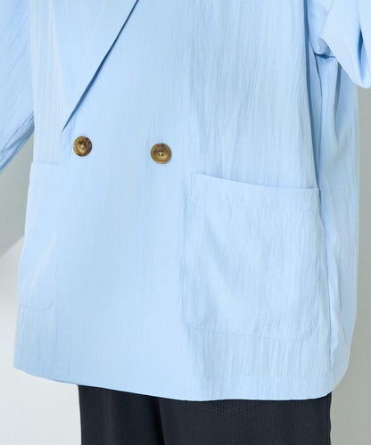 <接觸冷感/可機洗> 夏季涼爽 襯衫夾克＜可搭配套裝＞