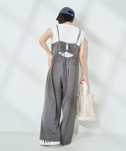 <接觸冷感/防紫外線>功能面料 簡易連體褲