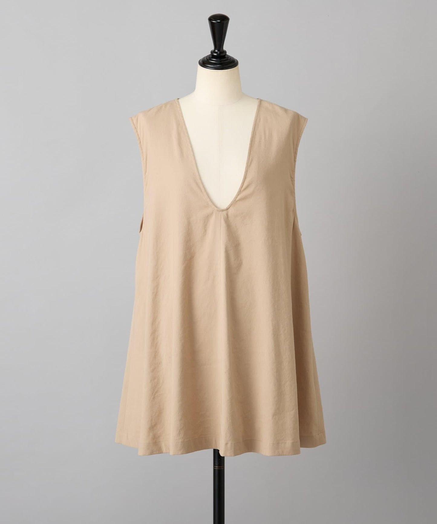 亞麻混合U領喇叭西裝外套