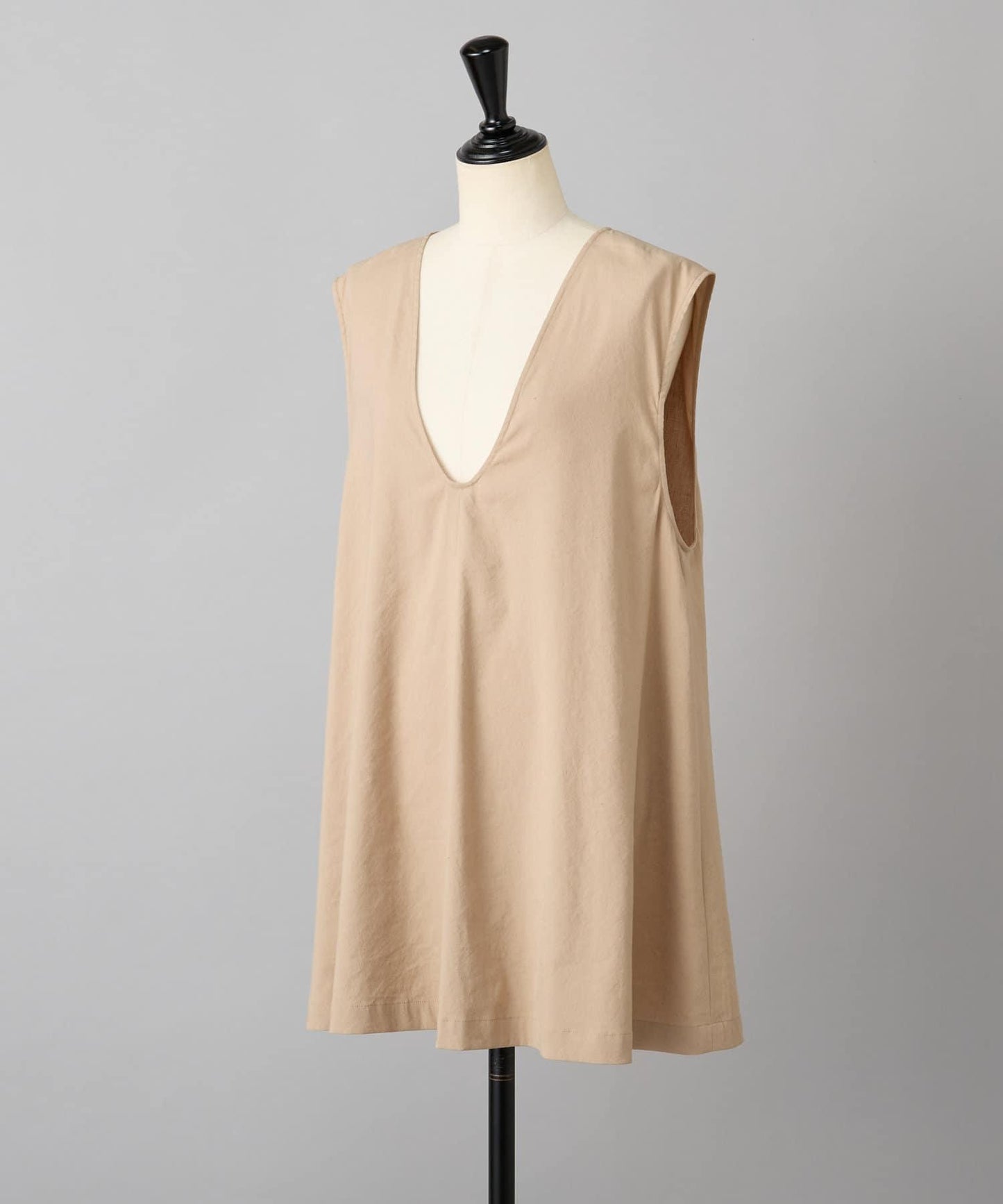 亞麻混合U領喇叭西裝外套