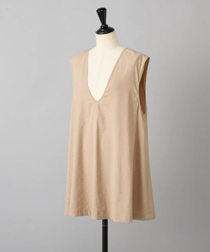 亞麻混合U領喇叭西裝外套