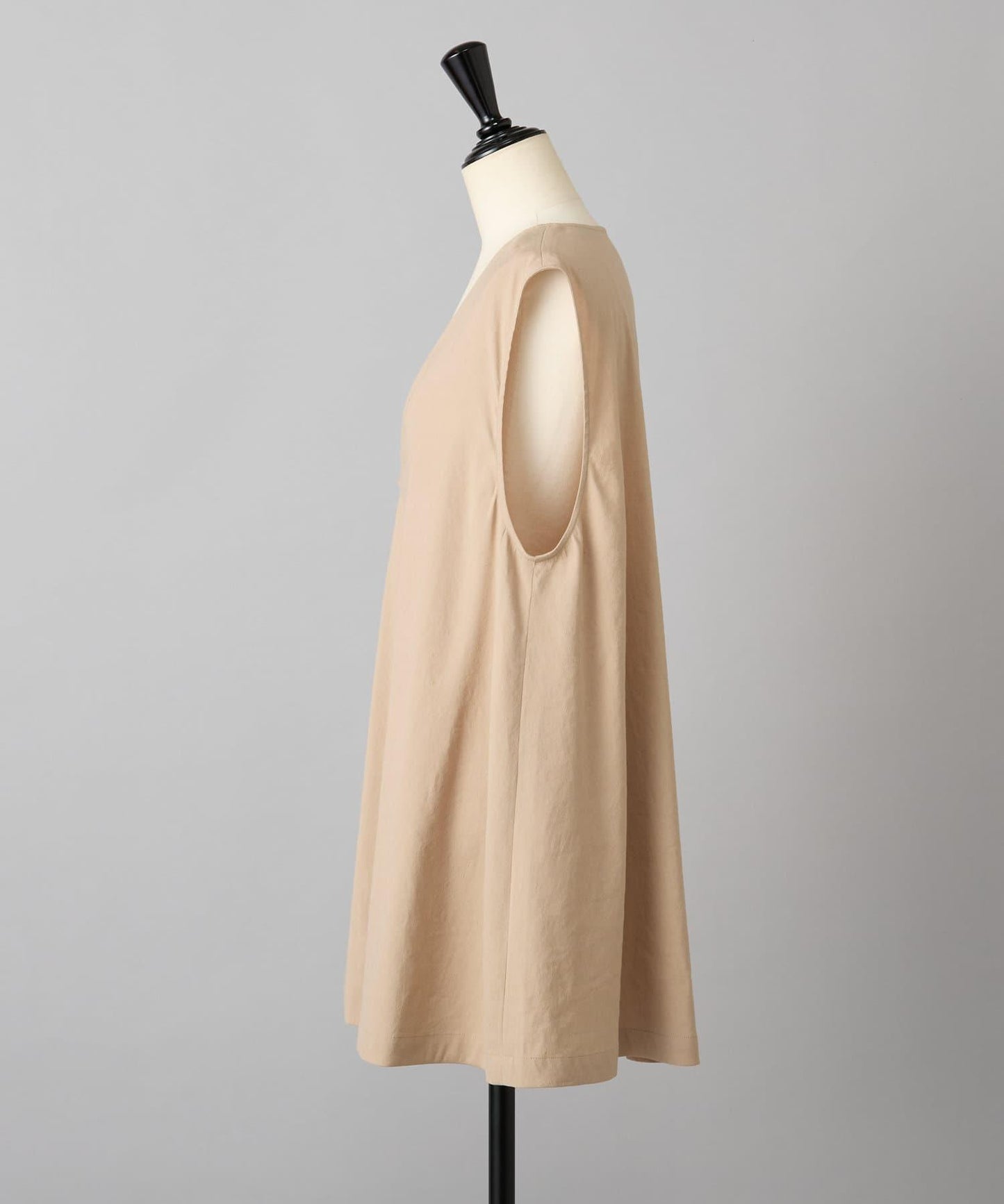 亞麻混合U領喇叭西裝外套