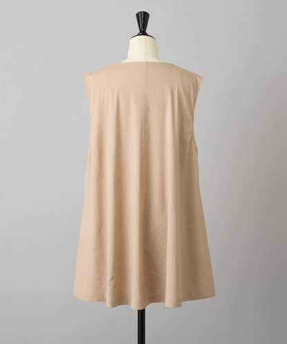 亞麻混合U領喇叭西裝外套