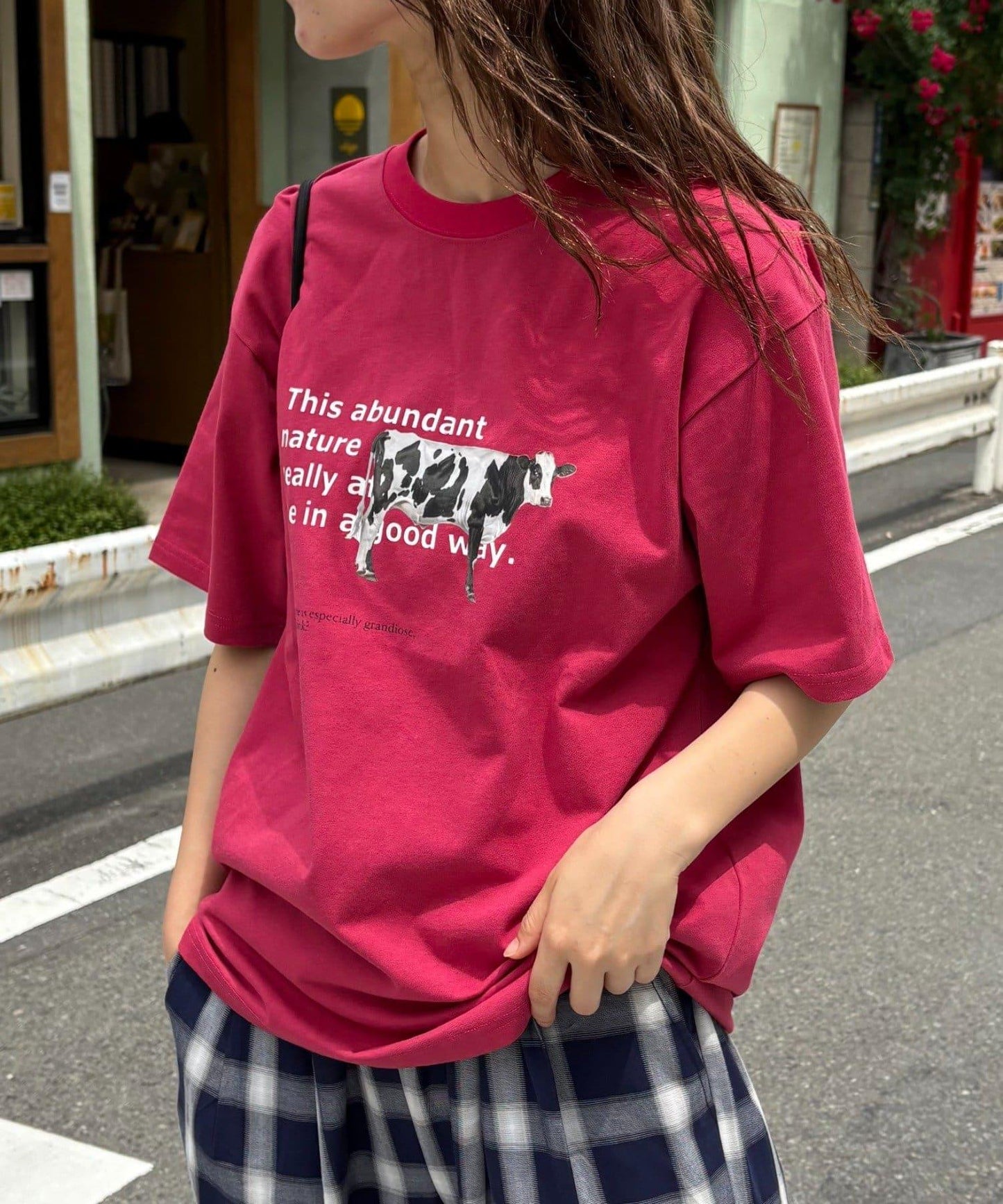 【男女通用】牛圖案T恤