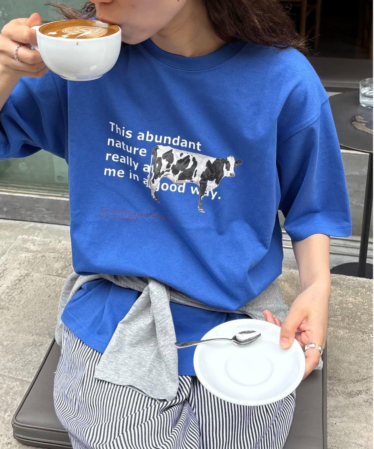 【男女通用】牛圖案T恤