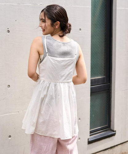 印度卡什米爾吊帶長款束腰襯衫