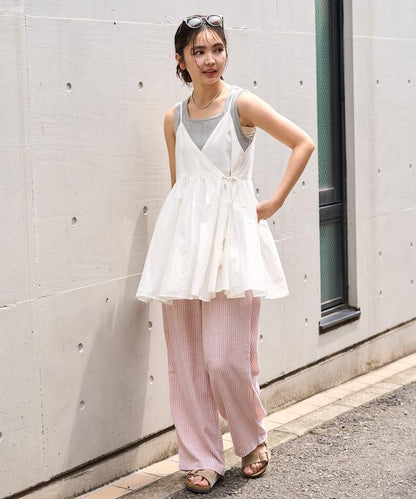 印度卡什米爾吊帶長款束腰襯衫