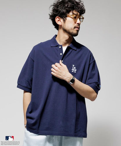 MLB Major League Baseball 單標誌 短袖 Polo衫