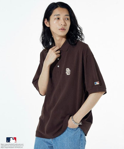 MLB Major League Baseball 單標誌 短袖 Polo衫