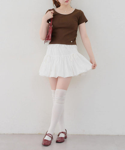 【@re.__mi23精選】下襬蕾絲T-shirt
