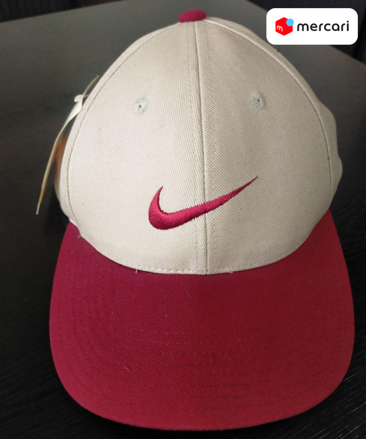 Nike ベースボールキャップ ベージュ/赤　ナイキ　９０s ヴィンテージ (新品、未使用)