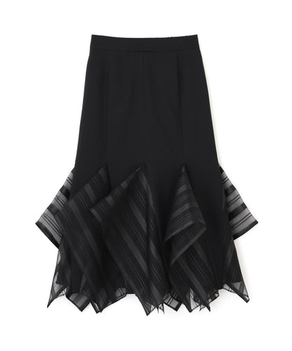 透明條紋裙