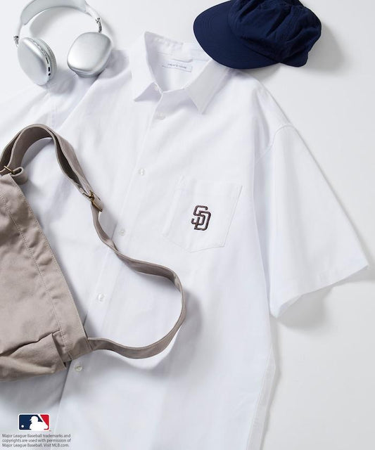 聯名 MLB 美國職業棒球大聯盟 短袖 牛津紡 襯衫