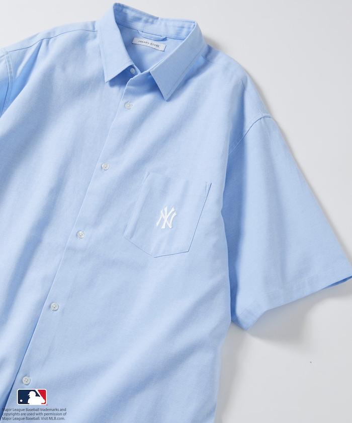 聯名 MLB 美國職業棒球大聯盟 短袖 牛津紡 襯衫