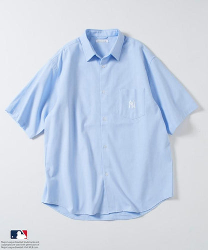 聯名 MLB 美國職業棒球大聯盟 短袖 牛津紡 襯衫