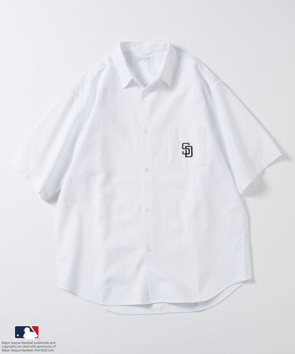 聯名 MLB 美國職業棒球大聯盟 短袖 牛津紡 襯衫