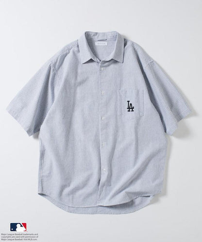 聯名 MLB 美國職業棒球大聯盟 短袖 牛津紡 襯衫
