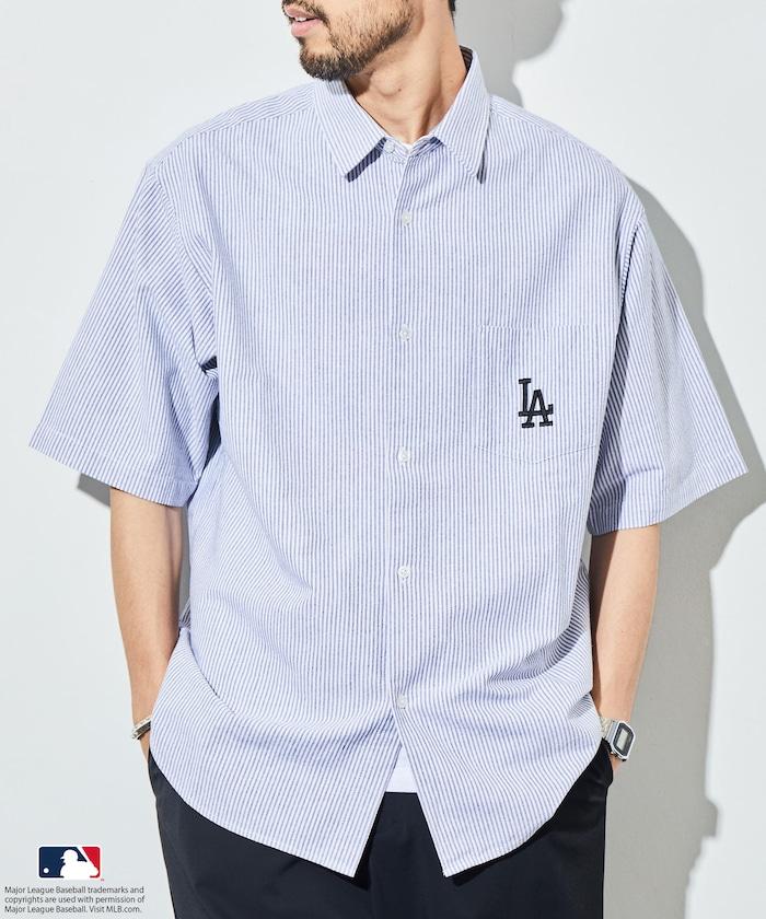 聯名 MLB 美國職業棒球大聯盟 短袖 牛津紡 襯衫