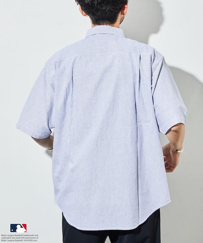 聯名 MLB 美國職業棒球大聯盟 短袖 牛津紡 襯衫