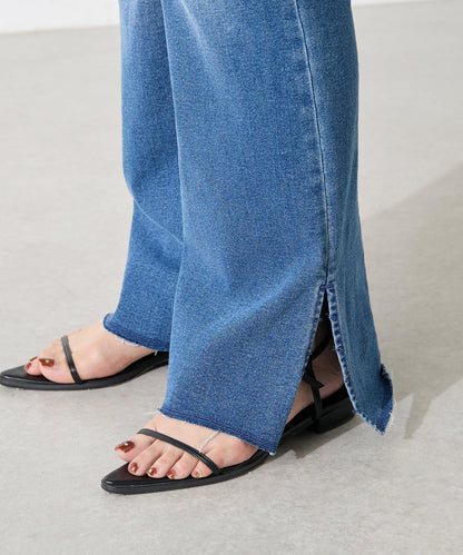 【可剪裁長度/彈性◎】Q.anos 自剪牛仔褲