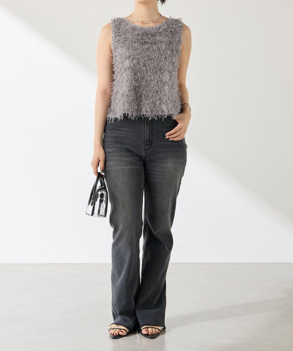 【可剪裁長度/彈性◎】Q.anos 自剪牛仔褲