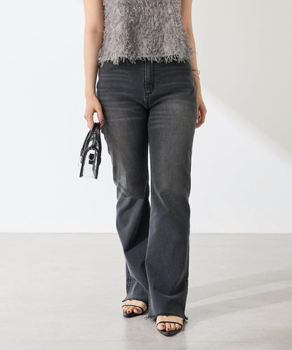 【可剪裁長度/彈性◎】Q.anos 自剪牛仔褲