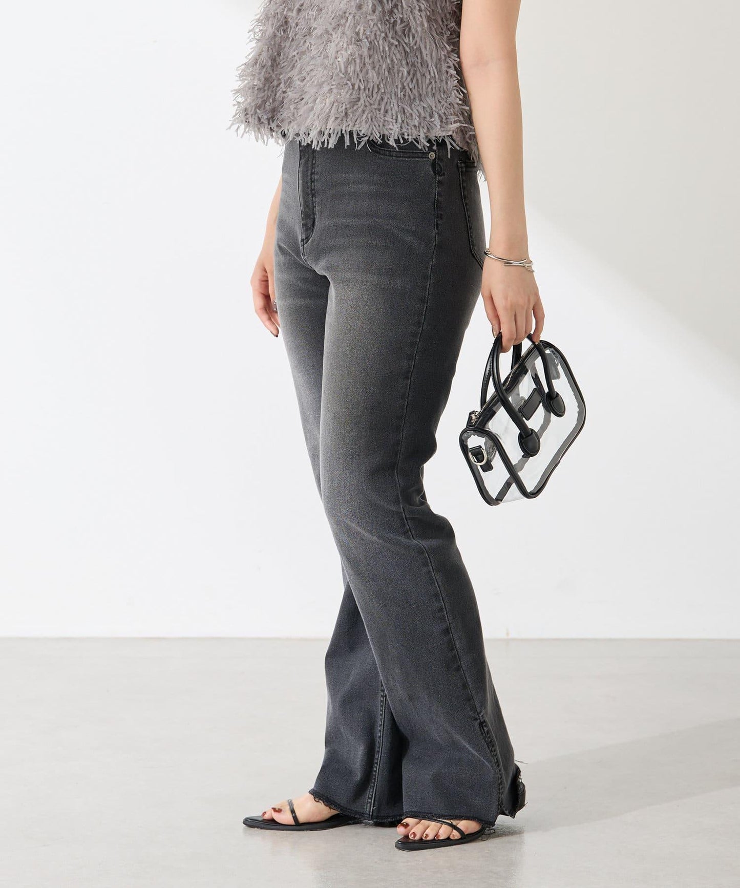 【可剪裁長度/彈性◎】Q.anos 自剪牛仔褲