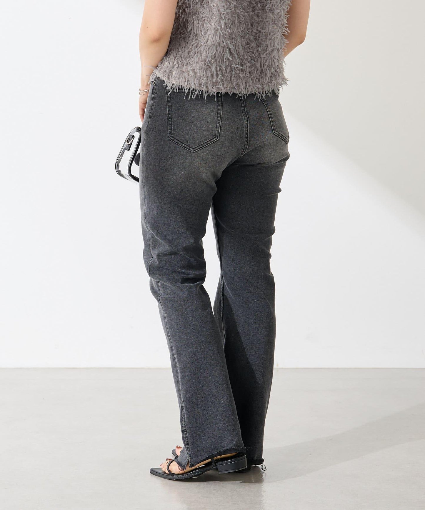 【可剪裁長度/彈性◎】Q.anos 自剪牛仔褲