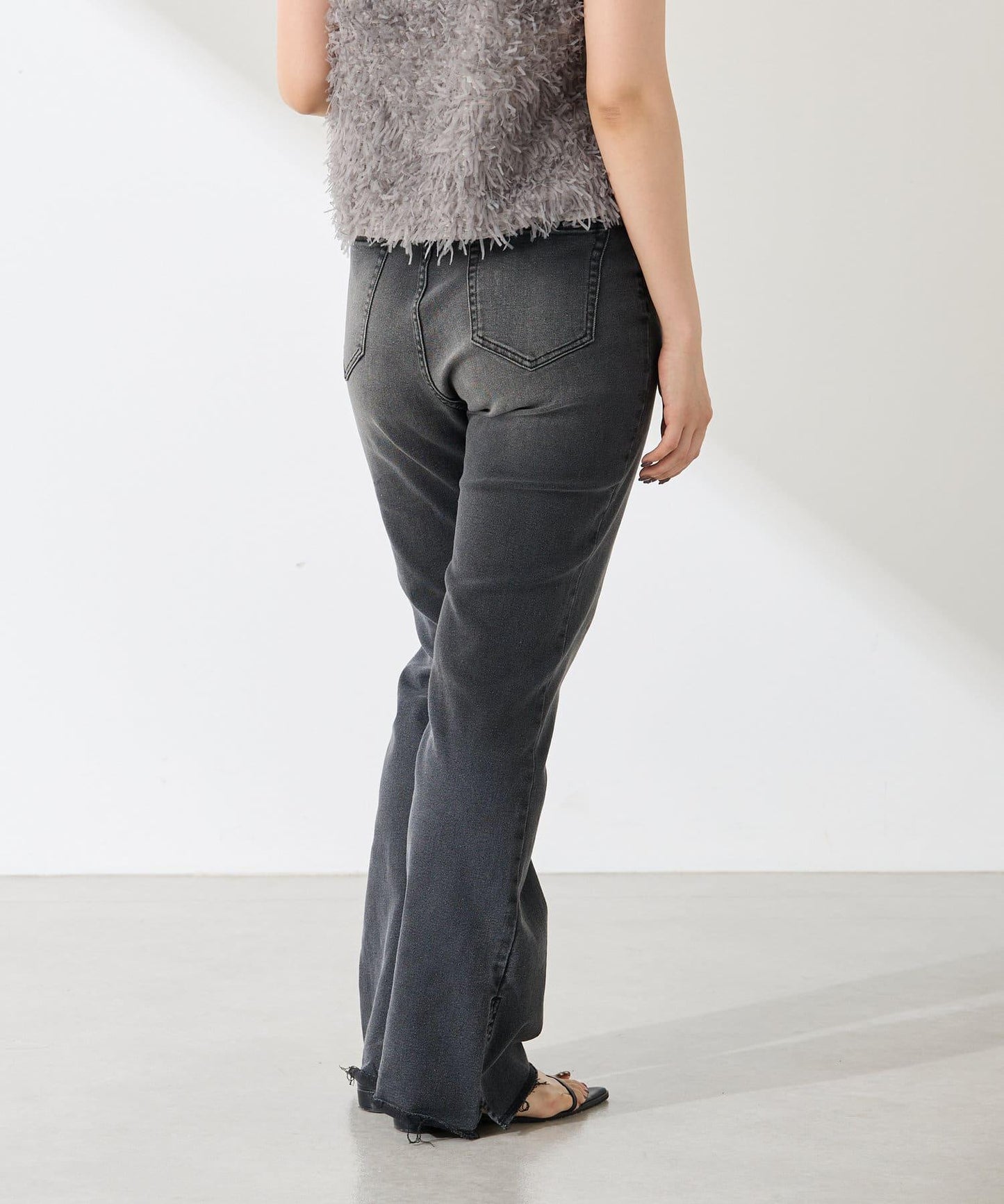 【可剪裁長度/彈性◎】Q.anos 自剪牛仔褲